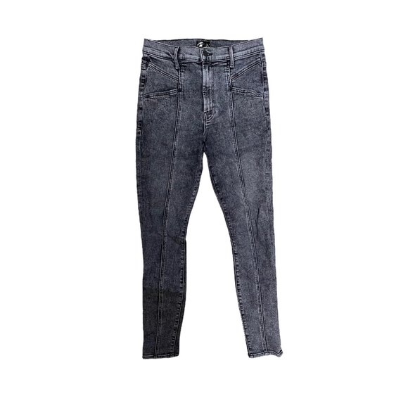 MOTHER Women's Skinny Jeans in Black - Picture 2 of 5
